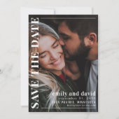 Speichern Sie das Datum QR Code 2 Foto Minimalisti Save The Date (Vorderseite)