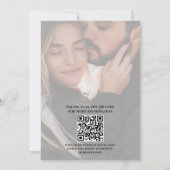 Speichern Sie das Datum QR Code 2 Foto Minimalisti Save The Date (Rückseite)