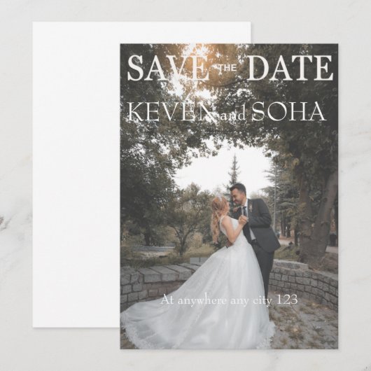 Speichern Sie das Datum Save The Date (Vorne/Hinten)