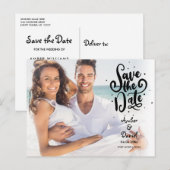 Speichern Sie das Datum-Script-Spots-Foto Postkarte (Vorne/Hinten)