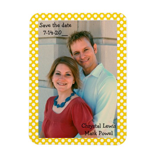 Speichern Sie das Datumsfenster mit gelb gepunktet Magnet (Vertikal)