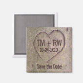 Speichern Sie das Datumsmagazin, Herz in Baumkrone Magnet (Vorderseite/Rückseite)