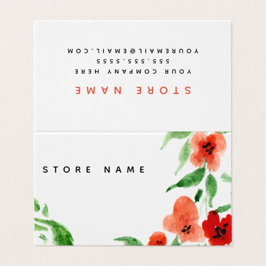 Speichern Sie das faltende Blumen Visitenkarten (Außenseite Aufgefaltet)