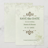 Speichern Sie das formelle Flat Save The Date-Kart Date (Vorne/Hinten)