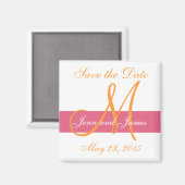 Speichern Sie das Orange der Datumsmagnete mit Mon Magnet (Vorderseite/Rückseite)