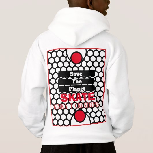 Speichern Sie das Skateboard für den Skate Planet Hoodie (Rückseite)