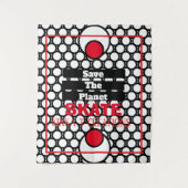 Speichern Sie das Skateboard für den Skate Planet Wandteppich (Vorderseite)