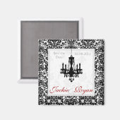 Speichern Sie den Date Magnet Chandelier Schwarz-w (Vorderseite/Rückseite)