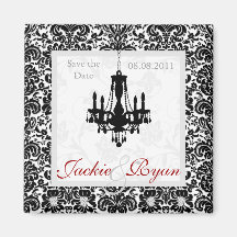 Speichern Sie den Date Magnet Chandelier Schwarz-w