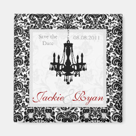 Speichern Sie den Date Magnet Chandelier Schwarz-w