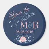 Speichern Sie den Date-Magneten Boho Hochzeitmonog Magnet (Vorne)