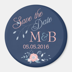 Speichern Sie den Date-Magneten Boho Hochzeitmonog Magnet