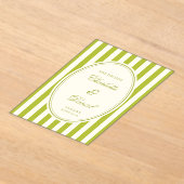 Speichern Sie den Datum Stripe Benutzerdefinierte Acryleinladungen (Ablage )
