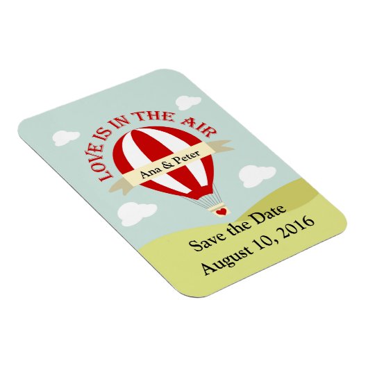 Speichern Sie den Datums-Magneten mit Heißluftball Magnet (Rechte Seite)