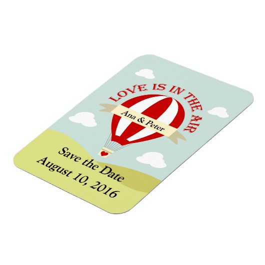 Speichern Sie den Datums-Magneten mit Heißluftball Magnet (Linke Seite)