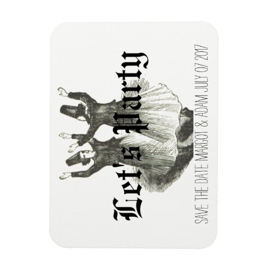 Speichern Sie den Datums-Magneten, Offbeat, Quirky Magnet (Vertikal)