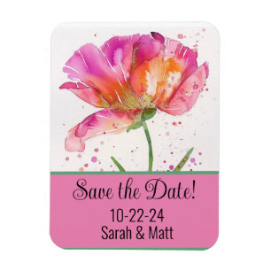 Speichern Sie den Datums-Magneten pink. Magnet