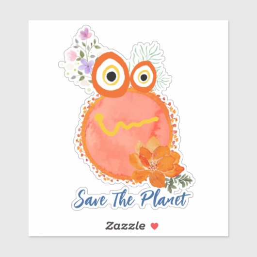 Speichern Sie den Sticker für den Planeten (Blatt)