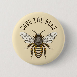 Speichern Sie die Bienen-Taste mit Honigbiene Button