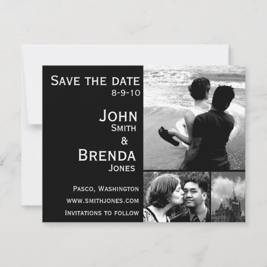 Speichern Sie die Daten für individuell anpassbare Save The Date (Vorderseite)