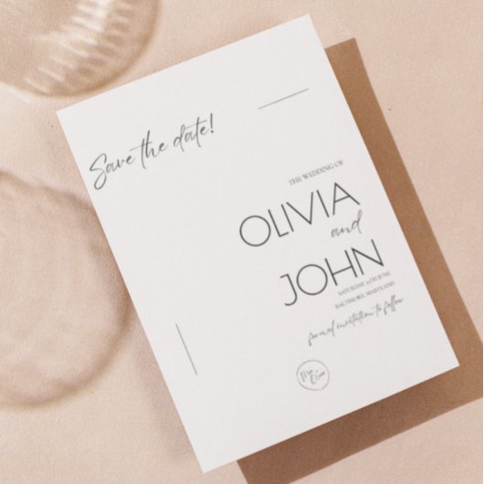 Speichern Sie die Daten Minimalistisch modern Save The Date