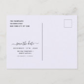 Speichern Sie die Daten Sommerweiche Pastel floral Einladungspostkarte (Rückseite)