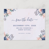 Speichern Sie die Daten Sommerweiche Pastel floral Einladungspostkarte (Vorderseite)