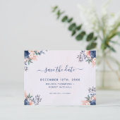 Speichern Sie die Daten Sommerweiche Pastel floral Einladungspostkarte (Stehend Vorderseite)