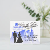 SPEICHERN SIE DIE DATENKARTEN MIT SICHT AUF LAS VE ANKÜNDIGUNGSPOSTKARTE (Stehend Vorderseite)