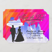 SPEICHERN SIE DIE DATENKARTEN MIT SICHT AUF LAS VE SAVE THE DATE (Vorne/Hinten)