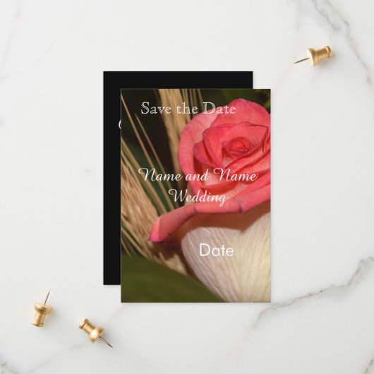 Speichern Sie die Datums Karte (Vorderseite/Rückseite Beispiel)