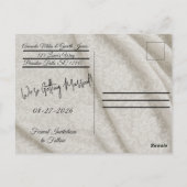 Speichern Sie die Datums-Postkarte Postkarte (Rückseite)