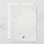 Speichern Sie die Datumskarte Hochzeit Minimalisti Save The Date (Rückseite)