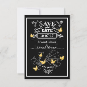 Speichern Sie die Datumskarten, die auf der Chalkb Save The Date