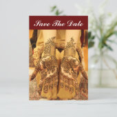 Speichern Sie die Datumskarten mit Henna an den Hä Save The Date (Stehend Vorderseite)
