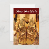 Speichern Sie die Datumskarten mit Henna an den Hä Save The Date (Vorne/Hinten)