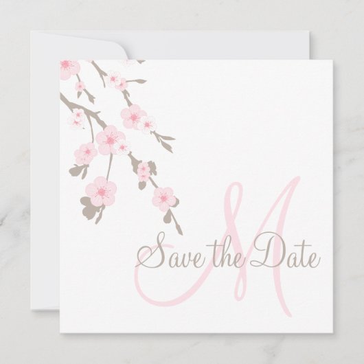 Speichern Sie die Datumskarten mit Monogramm. Save The Date (Vorderseite)