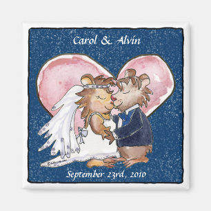 Speichern Sie die Datumsmagnete Niedliche Hochzeit Magnet
