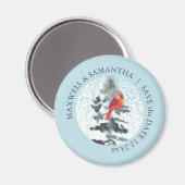 Speichern Sie die Datumsmagnete Winter Wonderland  Magnet (Vorderseite/Rückseite)