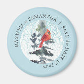 Speichern Sie die Datumsmagnete Winter Wonderland  Magnet (Vorne)
