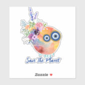 Speichern Sie die Sticker auf dem Planeten (Blatt)