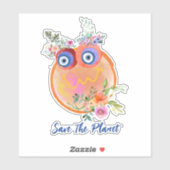 Speichern Sie die Sticker auf dem Planeten (Blatt)