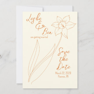 Speichern Sie die Termine für die daffodische Hoch Save The Date