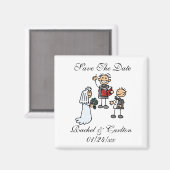 Speichern Sie die Termintreppe Braut nach Maß. Magnet (Vorderseite/Rückseite)