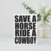 SPEICHERN SIE EINE PFERDE AUF EINEM KUCHELN POSTKARTE (Stehend Vorderseite)