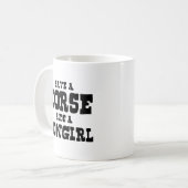 SPEICHERN SIE EINE PFERDEFAHRT IN EINEM KÜHL KAFFEETASSE (Vorderseite Links)