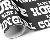 SPEICHERN SIE EINE PFERDEFAHRT MIT EINEM COWGIRL W GESCHENKPAPIER (Rolleneckpunkt)