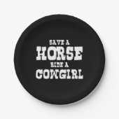 SPEICHERN SIE EINE PFERDEFAHRT MIT EINEM KÜHLSCHAL PAPPTELLER (Vorderseite)