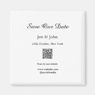Speichern Sie unser Datum Scannen Sie QR für Detai Magnet