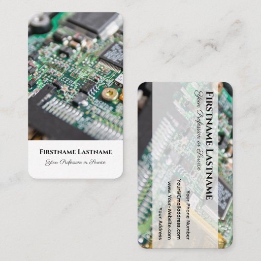 Speicherplatine für Computerhardware-Experten Visitenkarte (Vorne/Hinten)